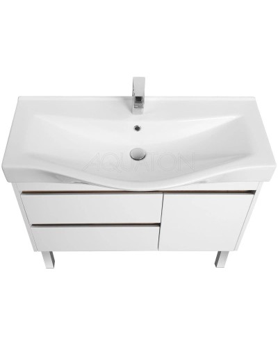 Комплект мебели белый глянец/дуб эндгрейн 100 см Акватон Нортон 1A249001NT010 + 1WH302502 + 1A249302NT010