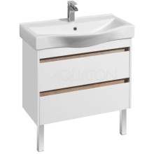 Комплект мебели белый глянец/дуб эндгрейн 80 см Акватон Нортон 1A248901NT010 + 1WH302422 + 1A249202NT010