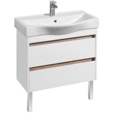 Комплект мебели белый глянец/дуб эндгрейн 80 см Акватон Нортон 1A248901NT010 + 1WH302422 + 1A249202NT010