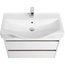 Комплект мебели белый глянец/дуб эндгрейн 80 см Акватон Нортон 1A248901NT010 + 1WH302422 + 1A249202NT010