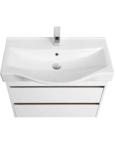 Комплект мебели белый глянец/дуб эндгрейн 80 см Акватон Нортон 1A248901NT010 + 1WH302422 + 1A249202NT010