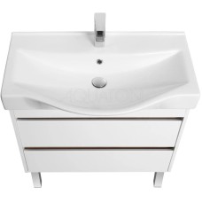 Комплект мебели белый глянец/дуб эндгрейн 80 см Акватон Нортон 1A248901NT010 + 1WH302422 + 1A249202NT010