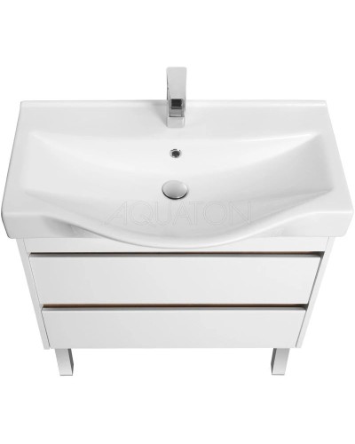 Комплект мебели белый глянец/дуб эндгрейн 80 см Акватон Нортон 1A248901NT010 + 1WH302422 + 1A249202NT010