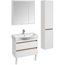 Комплект мебели белый глянец/дуб эндгрейн 80 см Акватон Нортон 1A248901NT010 + 1WH302422 + 1A249202NT010