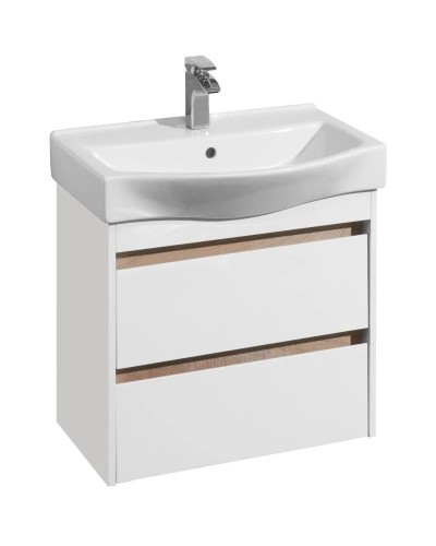 Комплект мебели белый глянец/дуб эндгрейн 65 см Акватон Нортон 1A248801NT010 + 1WH302501 + 1A249102NT010