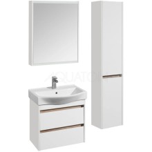 Комплект мебели белый глянец/дуб эндгрейн 65 см Акватон Нортон 1A248801NT010 + 1WH302501 + 1A249102NT010