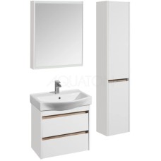 Комплект мебели белый глянец/дуб эндгрейн 65 см Акватон Нортон 1A248801NT010 + 1WH302501 + 1A249102NT010