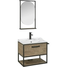 Комплект мебели дуб кантри/черный 65,3 см Акватон Лофт Фабрик 1A242301LTDY0 + 1A708731FB010 + 1A242502LTDY0