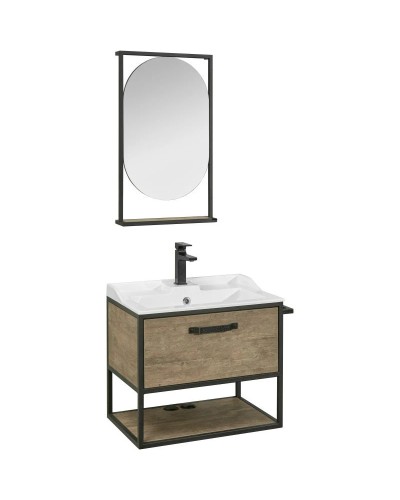 Комплект мебели дуб кантри/черный 65,3 см Акватон Лофт Фабрик 1A242301LTDY0 + 1A708731FB010 + 1A242502LTDY0