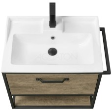 Комплект мебели дуб кантри/черный 65,3 см Акватон Лофт Фабрик 1A242301LTDY0 + 1A708731FB010 + 1A242502LTDY0