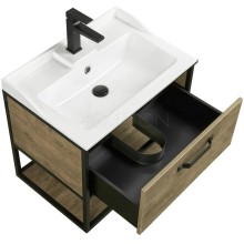 Комплект мебели дуб кантри/черный 65,3 см Акватон Лофт Фабрик 1A242301LTDY0 + 1A708731FB010 + 1A242502LTDY0