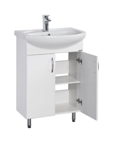 Комплект мебели белый глянец 61 см Акватон Онда 1A122801ON010 + 1WH110195 + 1A009802ON01R