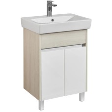 Комплект мебели белый глянец/ясень фабрик 60 см Акватон Верди 1A207701VDAV0 + 1WH302186 + 1A206902VDAV0