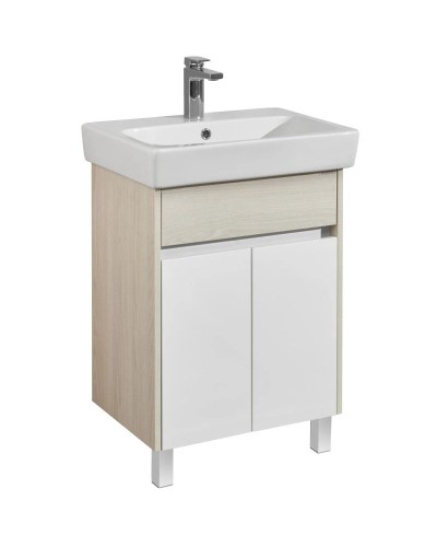 Комплект мебели белый глянец/ясень фабрик 60 см Акватон Верди 1A207701VDAV0 + 1WH302186 + 1A206902VDAV0