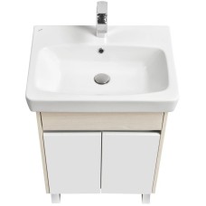 Комплект мебели белый глянец/ясень фабрик 60 см Акватон Верди 1A207701VDAV0 + 1WH302186 + 1A206902VDAV0