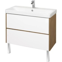 Комплект мебели белый глянец/дуб рустикальный 90 см Акватон Сканди 1A251901SDZ90 + 1WH501629 + 1A252302SDZ90