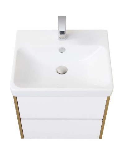 Комплект мебели белый глянец/дуб рустикальный 70,5 см Акватон Сканди 1A251801SDZ90 + 1WH501628 + 1A252202SDZ90