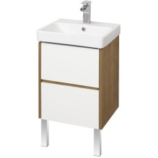 Комплект мебели белый глянец/дуб рустикальный 45 см Акватон Сканди 1A251601SDZ90 + 1WH501630 + 1A252002SDZ90