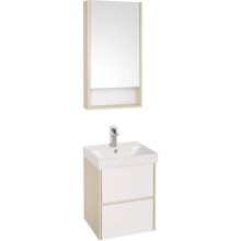 Комплект мебели белый глянец/дуб верона 45 см Акватон Сканди 1A251601SDB20 + 1WH501630 + 1A252002SDB20