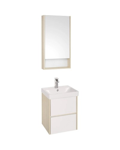 Комплект мебели белый глянец/дуб верона 45 см Акватон Сканди 1A251601SDB20 + 1WH501630 + 1A252002SDB20