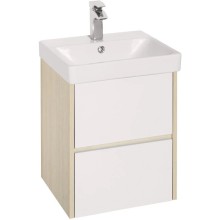 Комплект мебели белый глянец/дуб верона 45 см Акватон Сканди 1A251601SDB20 + 1WH501630 + 1A252002SDB20