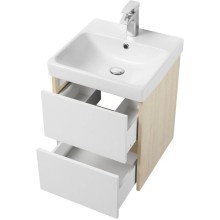 Комплект мебели белый глянец/дуб верона 45 см Акватон Сканди 1A251601SDB20 + 1WH501630 + 1A252002SDB20