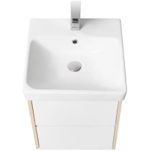 Комплект мебели белый глянец/дуб верона 45 см Акватон Сканди 1A251601SDB20 + 1WH501630 + 1A252002SDB20