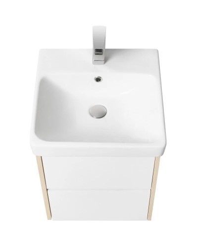 Комплект мебели белый глянец/дуб верона 45 см Акватон Сканди 1A251601SDB20 + 1WH501630 + 1A252002SDB20