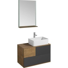 Комплект мебели дуб кантри/антрацит 85 см Акватон Терра 1A247201TEKA0 + 732700B000 + 1A247302TEDY0