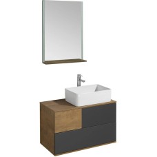 Комплект мебели дуб кантри/антрацит 85 см Акватон Терра 1A247201TEKA0 + 732700B000 + 1A247302TEDY0