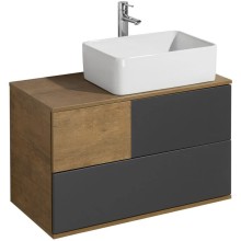 Комплект мебели дуб кантри/антрацит 85 см Акватон Терра 1A247201TEKA0 + 732700B000 + 1A247302TEDY0