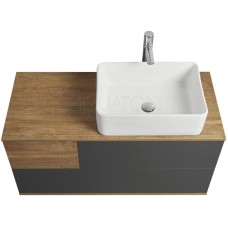 Комплект мебели дуб кантри/антрацит 105 см Акватон Терра 1A246901TEKA0 + 732700B000 + 1A247002TEDY0