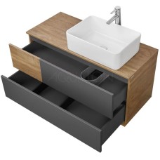 Комплект мебели дуб кантри/антрацит 105 см Акватон Терра 1A246901TEKA0 + 732700B000 + 1A247002TEDY0