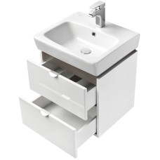 Комплект мебели белый глянец/серый кашемир 60 см Акватон Скай 1A238201SY010 + 1WH302186 + 1A238402SY010