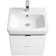 Комплект мебели белый глянец/серый кашемир 60 см Акватон Скай 1A238201SY010 + 1WH302186 + 1A238402SY010