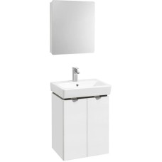 Комплект мебели белый глянец/серый кашемир 55 см Акватон Скай 1A238101SY010 + 1WH302185 + 1A238402SY010