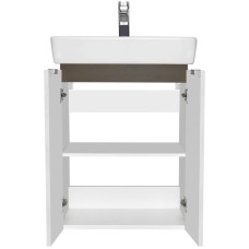 Комплект мебели белый глянец/серый кашемир 55 см Акватон Скай 1A238101SY010 + 1WH302185 + 1A238402SY010