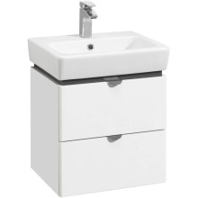 Комплект мебели белый глянец/серый кашемир 50 см Акватон Скай 1A238001SY010 + 1WH302184 + 1A238402SY010