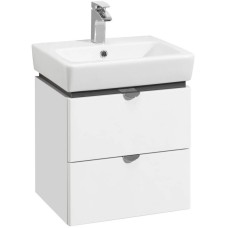 Комплект мебели белый глянец/серый кашемир 50 см Акватон Скай 1A238001SY010 + 1WH302184 + 1A238402SY010