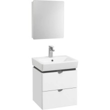 Комплект мебели белый глянец/серый кашемир 50 см Акватон Скай 1A238001SY010 + 1WH302184 + 1A238402SY010