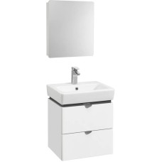 Комплект мебели белый глянец/серый кашемир 50 см Акватон Скай 1A238001SY010 + 1WH302184 + 1A238402SY010