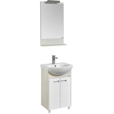 Комплект мебели белый глянец/дуб сомерсет 50,5 см Акватон Бекка 1A210801BAC20 + 1WH207781 + 1A214202BAC20