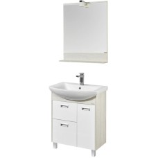 Комплект мебели белый глянец/дуб сомерсет 71,5 см Акватон Бекка 1A208701BAC20 + 1WH207776 + 1A214402BAC20