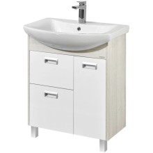 Комплект мебели белый глянец/дуб сомерсет 71,5 см Акватон Бекка 1A208701BAC20 + 1WH207776 + 1A214402BAC20