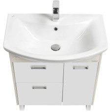 Комплект мебели белый глянец/дуб сомерсет 71,5 см Акватон Бекка 1A208701BAC20 + 1WH207776 + 1A214402BAC20