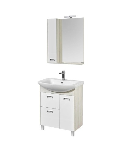 Комплект мебели белый глянец/дуб сомерсет 71,5 см Акватон Бекка 1A208701BAC20 + 1WH207776 + 1A214702BAC20