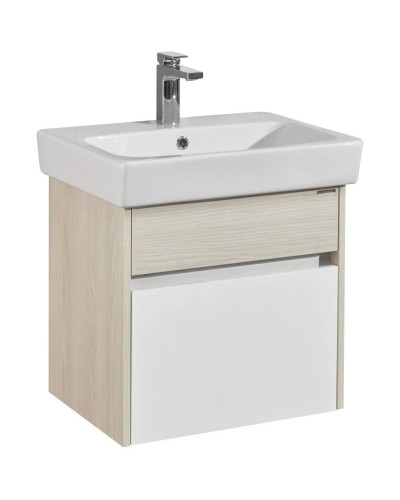 Комплект мебели белый глянец/ясень фабрик 60 см Акватон Верди 1A206701VDAV0 + 1WH302186 + 1A206902VDAV0