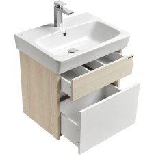 Комплект мебели белый глянец/ясень фабрик 60 см Акватон Верди 1A206701VDAV0 + 1WH302186 + 1A206902VDAV0