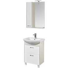 Комплект мебели белый глянец/дуб сомерсет 61 см Акватон Бекка 1A196601BAC20 + 1WH110246 + 1A214602BAC20