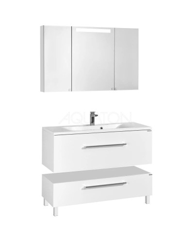 Комплект мебели белый глянец 120,2 см Акватон Мадрид 1A168701MA010 + 1A729631AG010 + 1A113402MA010